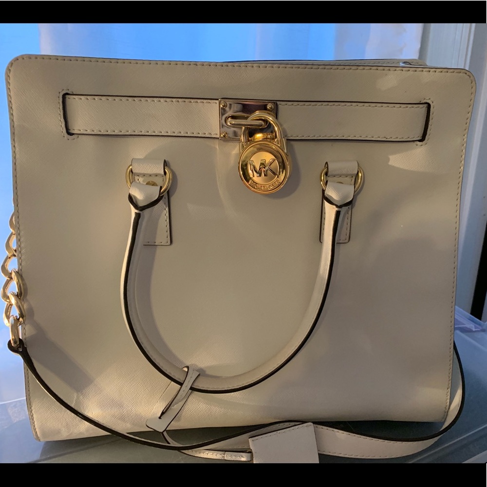 Michael kors white tote purse
